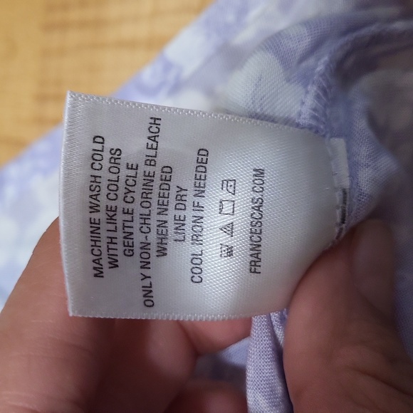 Blue Rain Violet & White Floral Short Sleeve Lolita Top - Picture 4 of 8